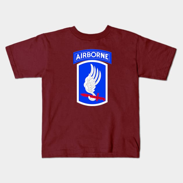 173rd Airborne Brigade Shoulder Patch Kids T-Shirt by Desert Owl Designs